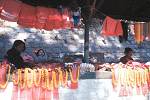 Devotionalienhändlerinnen in Dakshin Kali